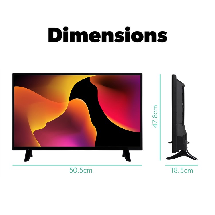 Refurbished electriQ 32" HD Ready LED TV with Built In DVD Player