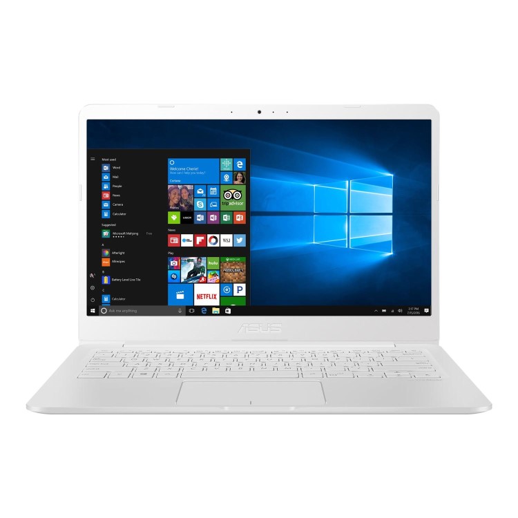 Asus Vivobook Intel Celeron N3060 4GB 32GB 14 Inch Windows 10 S Laptop in White Inc Office 365