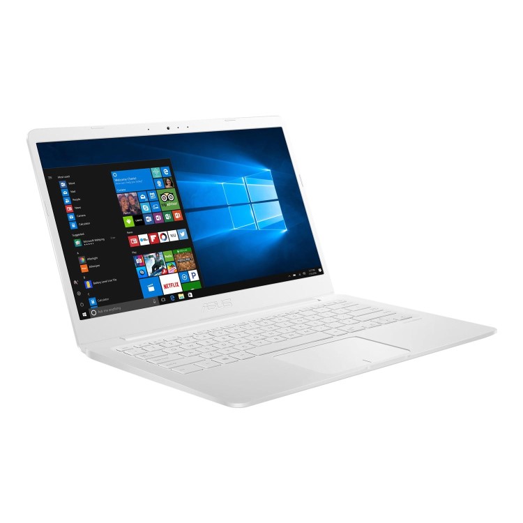 Asus Vivobook Intel Celeron N3060 4GB 32GB 14 Inch Windows 10 S Laptop in White Inc Office 365