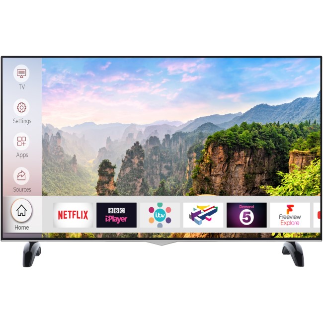 GRADE A1 - electriQ 55" 4K Ultra HD Dolby Vision HDR LED Smart TV with Freeview HD and Freeview Play