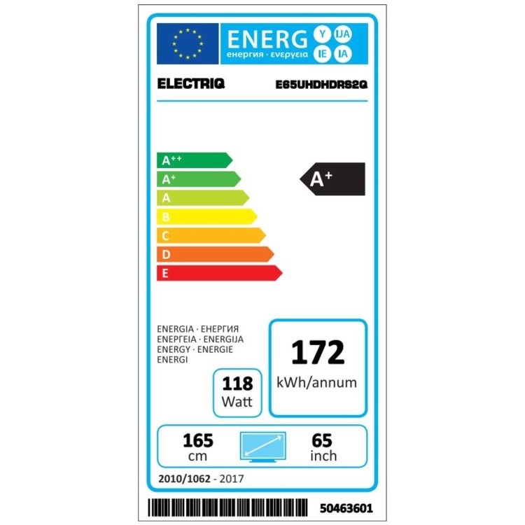 electriQ 65" 4K Ultra HD HDR Smart LED TV with Dolby Vision & Freeview Play
