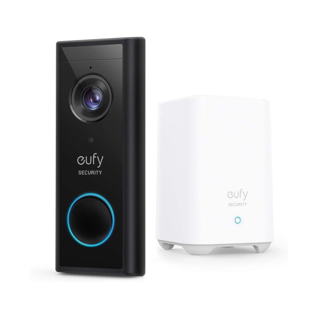 Eufy 2K HD Video Doorbell with HomeBase 2 - Black