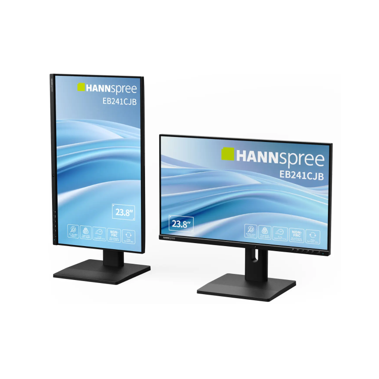 Hannspree EB241CJB 24" TN Full HD USB-C Eye-Care Ambient Light Sensor Height-Adjustable Hybri Monitor