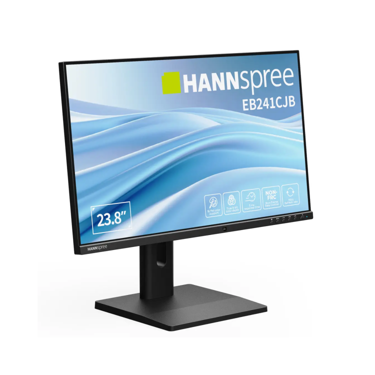 Hannspree EB241CJB 24" TN Full HD USB-C Eye-Care Ambient Light Sensor Height-Adjustable Hybri Monitor