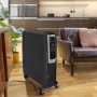 electriQ 2500W Smart Oil Filled Radiator with Thermostat and Weekly Timer - Black