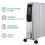 electriQ 2500W Smart Oil Filled Radiator with Thermostat and Weekly Timer - White