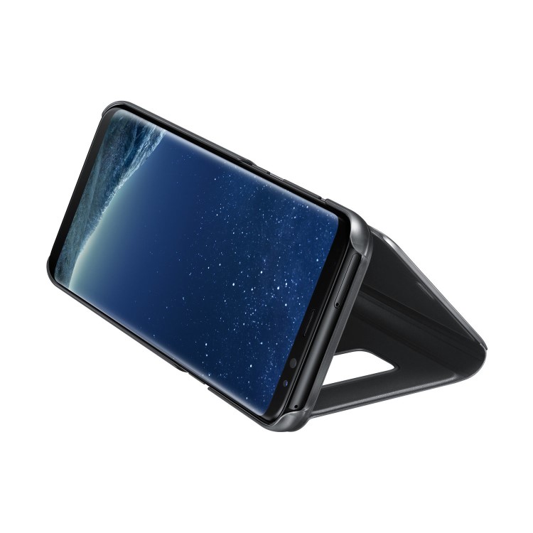 GRADE A1 - Samsung Clear View Standing Cover for Galaxy S8 Plus - Black