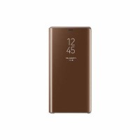 Note 9 Clear View Standing Cover - Brown