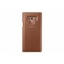 Note 9 Clear View Standing Cover - Brown