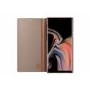 Note 9 Clear View Standing Cover - Brown