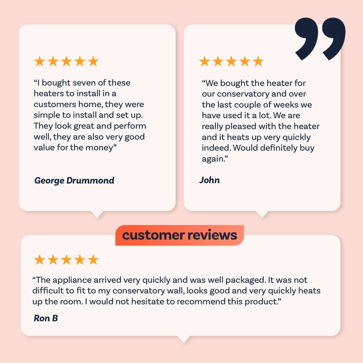 electriQ 2500W Smart Designer Glass Panel Convection Heater - Wall Mountable & Bathroom Safe - White