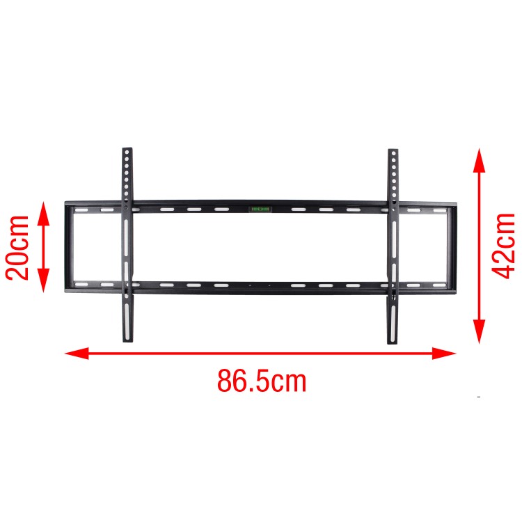 Refurbished electriQ EIQXLFLAT - Slim Flat TV Wall Bracket - Up to 100 Inch TVs