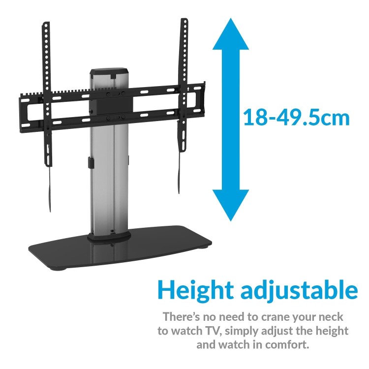 electriQ - Pedestal Stand Flat TV Bracket - Up to 55 Inch TVs