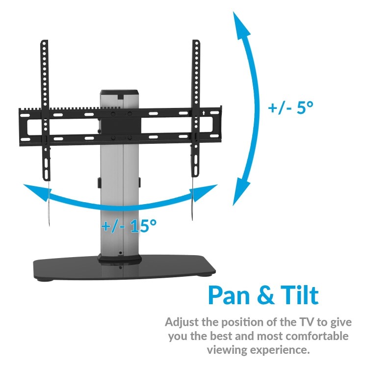 electriQ - Pedestal Stand Flat TV Bracket - Up to 55 Inch TVs
