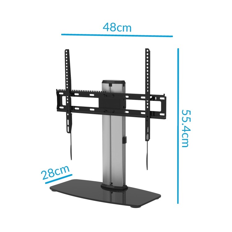 electriQ - Pedestal Stand Flat TV Bracket - Up to 55 Inch TVs