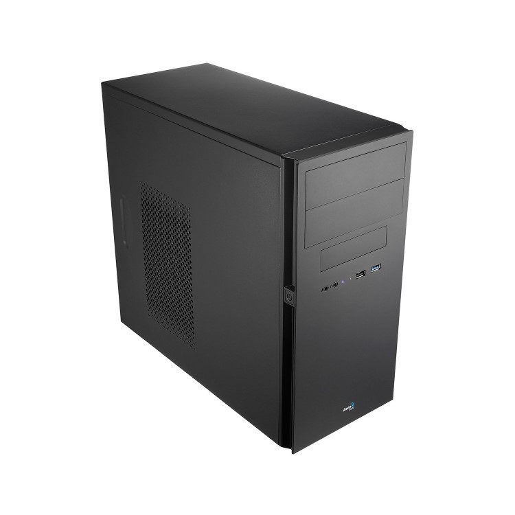 Aerocool QC-203 M-ATX Case USB3 Rubber Coated Fascia Black Interior No PSU