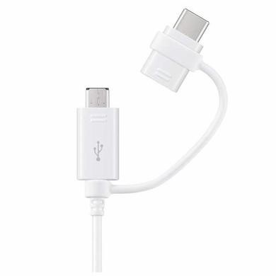 Samsung Combo Charge & Sync USB-C and Micro USB Cable - White