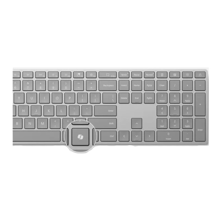 Microsoft Surface Keyboard 2nd Edition Wireless Bluetooth QWERTY UK Grey