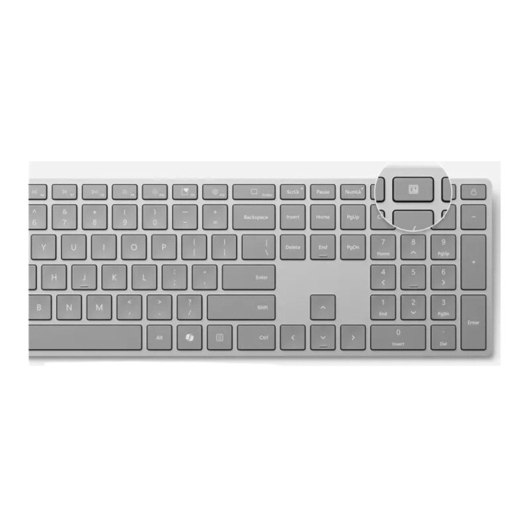 Microsoft Surface Keyboard 2nd Edition Wireless Bluetooth QWERTY UK Grey