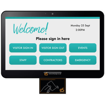 EntrySign System Desk/Wall Mounted Corporate System - No RFID Bolt-On ...