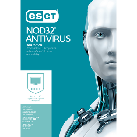 GRADE A1 - ESET Nod32 Antivirus - Ideal for gaming - 1 User 12 month subscription