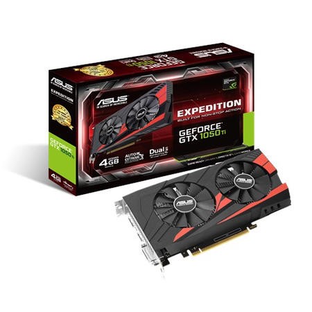 【ASUS】GTX 1050Ti 4GB【GeForce】 ASUS Expedition GeForce GTX 1050 Ti 4GB GDDR5 Graphics Card