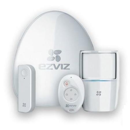 EZVIZ Wireless Alarm Starter Kit - Alarm Hub PIR Sensor Open-Close Detector & Remote Control