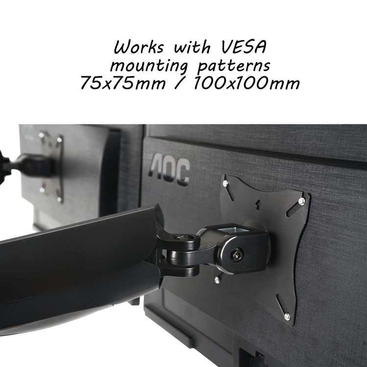 GRADE A1 - Dual Monitor Brackets with USB Ports