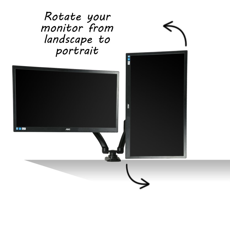GRADE A1 - Dual Monitor Brackets with USB Ports