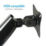 electriQ Single Monitor Arm with USB Ports for monitors up to 27 Inch