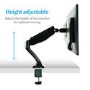 electriQ Single Monitor Arm with USB Ports for monitors up to 27 Inch