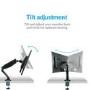 electriQ Single Monitor Arm with USB Ports for monitors up to 27 Inch