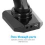 electriQ Single Monitor Arm with USB Ports for monitors up to 27 Inch