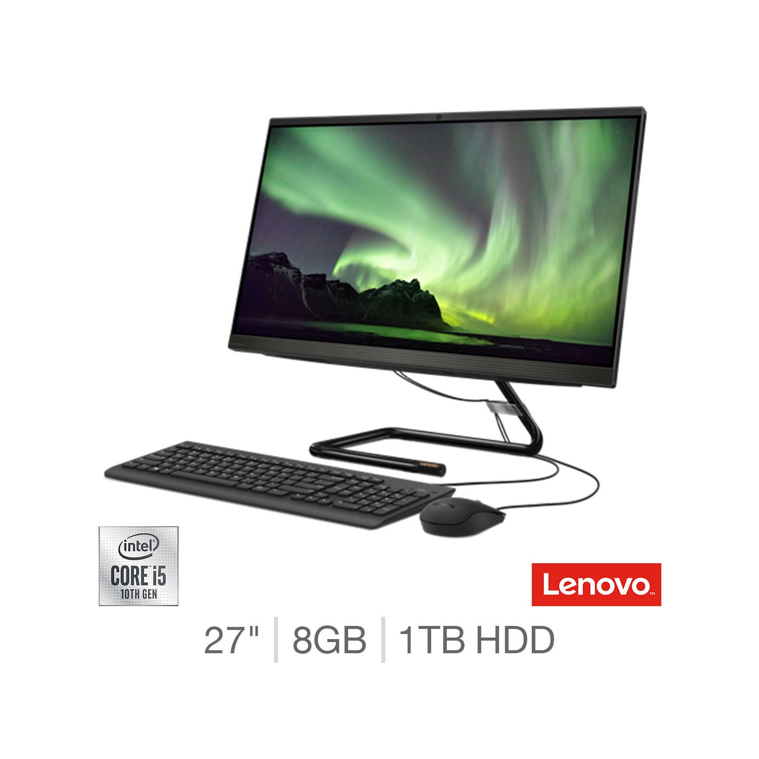 Lenovo Ideacentre AIO 3 Core i5-10400T 8GB 1TB SSD 27 Inch FHD