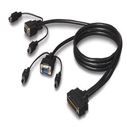 Belkin OmniView Dual Port Cable PS/2 - keyboard / video / mouse KVM cable - 7.6 m