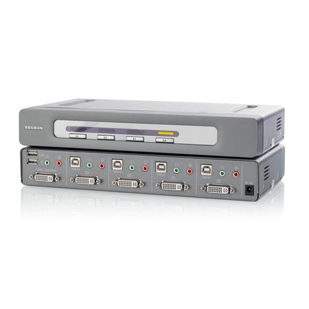 Belkin OmniView Secure 4-Port KVM Switch - KVM / audio switch - 4 ports