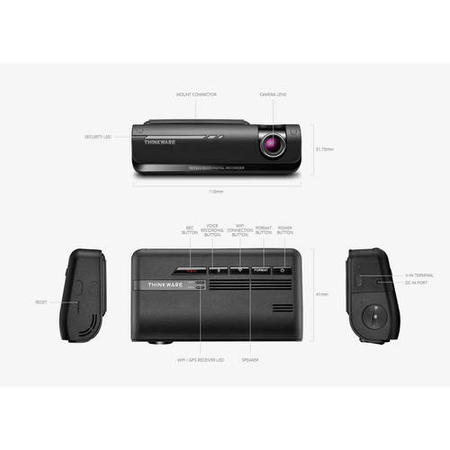 Thinkware F770 WIFI GPS Dash Cam with 16GB SD Card  and Hardwire Kit