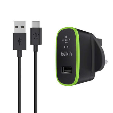 Belkin USB-C Home Charger with Removable USB-C Charge Cable in Black