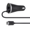 Belkin USB-C Car Charger with Hardwired USB-C Cable and USB-A Port