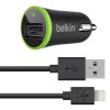 Belkin Micro Car Charger 2.1 Amp with Removable Charge / Sync Lightning Cable for Apple iPhone/ iPad