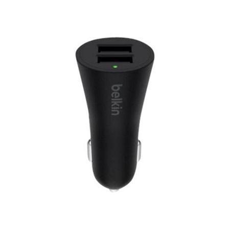 Belkin Dual USB Car Charger  with Lightning cable - Black