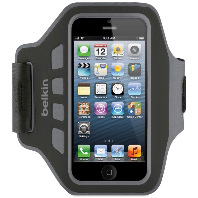 Belkin Neoprene Slim EaseFit Armband for iPhone 5 in Black/Grey