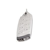 Surge Protector/8 UK Outlet Surge Protector with 2M Power Cord & Telephone Protection