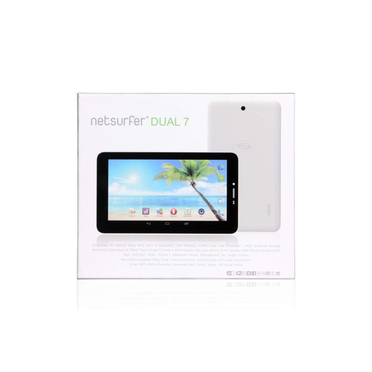 FMT Netsurfer Dual 7 1GB 8GB 7 inch Android 4.2 Jelly Bean Tablet with Free Earphones 