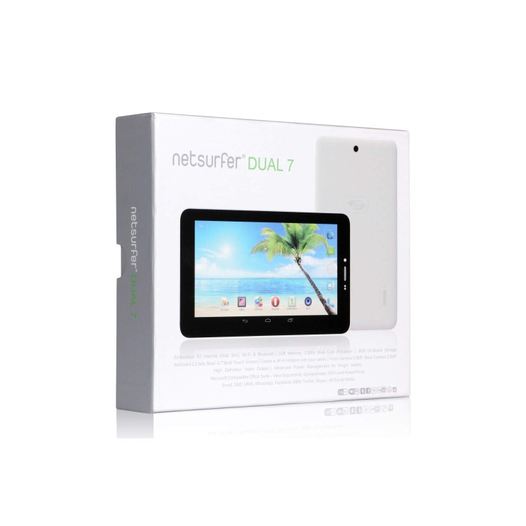 FMT Netsurfer Dual 7 1GB 8GB 7 inch Android 4.2 Jelly Bean Tablet with Free Earphones 