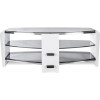 Alphason FRN1100/3WHT/SK Francium TV Stand for up to 50&quot; TVs - Smoked Glass 