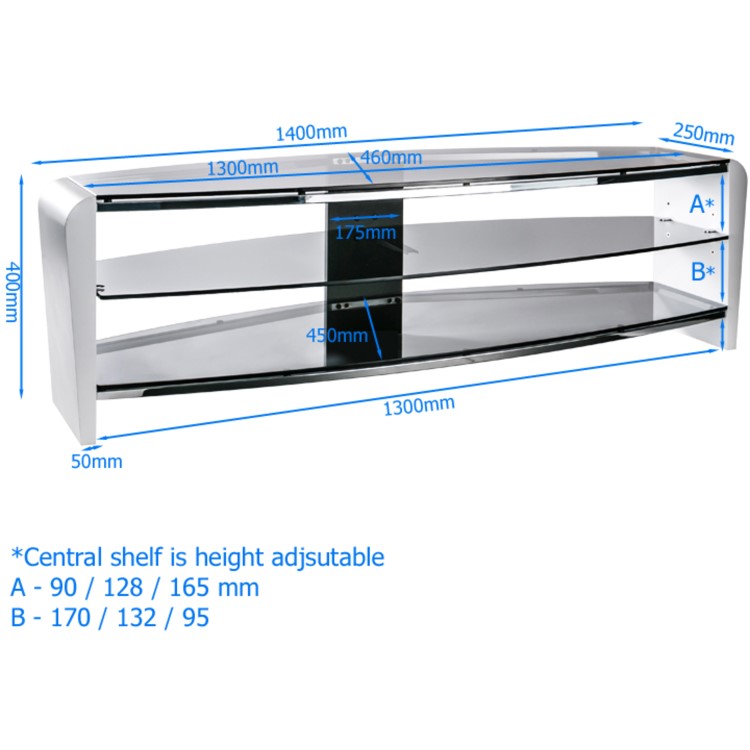 Alphason Francium TV Stand for up to 60" TVs - Walnut