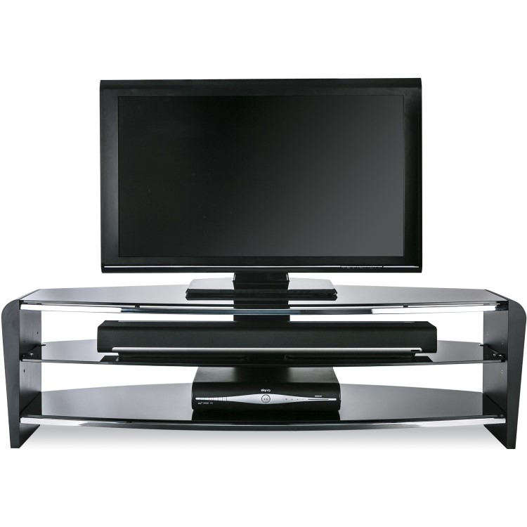 Alphason FRN1400/3BLK/BK Francium TV Stand for up to 60" TVs - Black