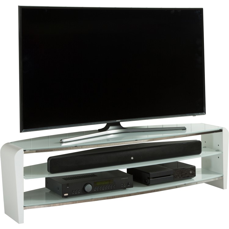 Alphason FRN1400/ARCTIC Francium TV Stand for up to 60" TVs - Arctic White 