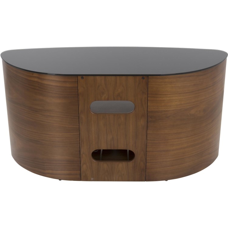 Blenheim Affinity Curved TV Stand 1100 Walnut / Black Glass